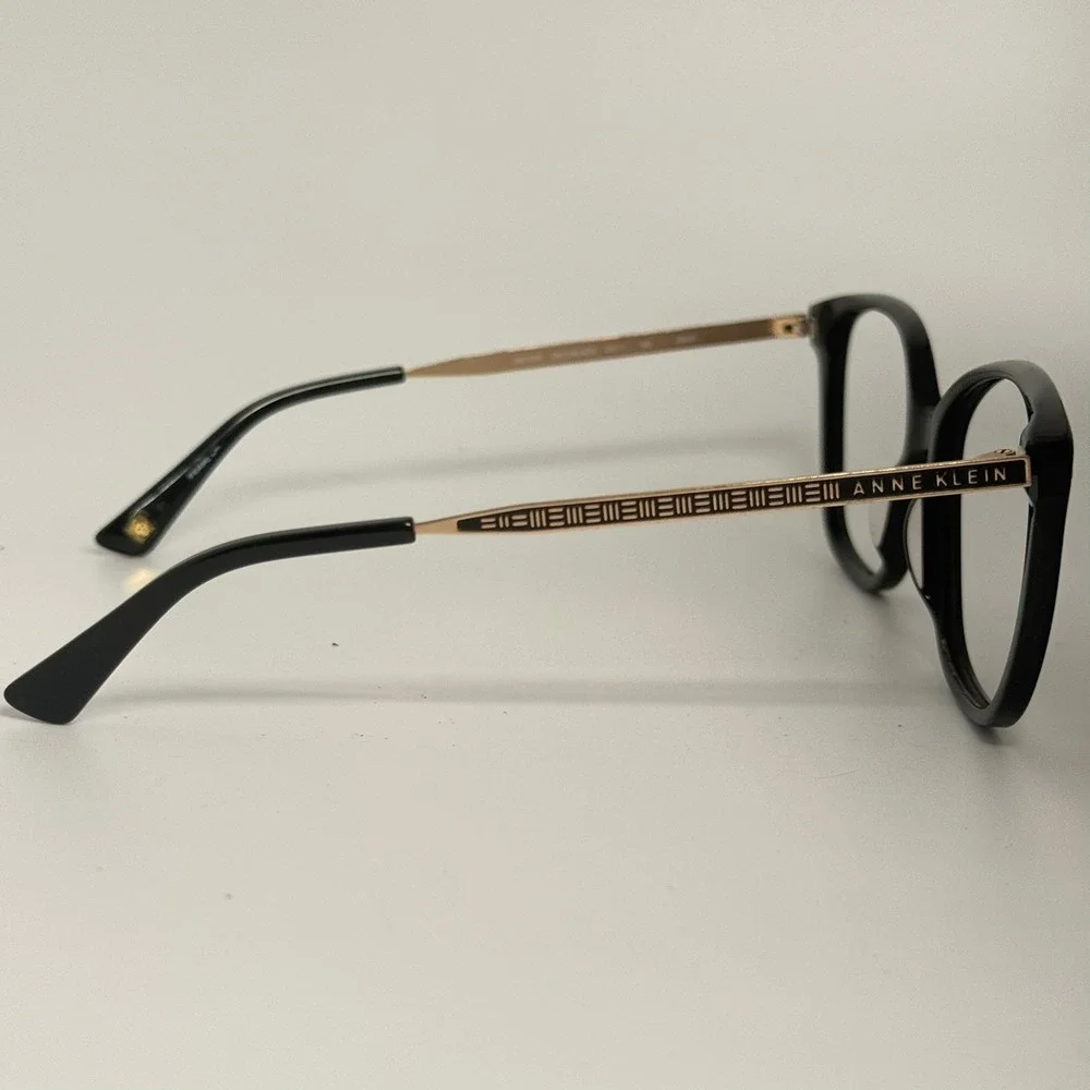Anne Klein AK7079 Black Gold Cat Eye Eyeglass Frames 54-17-140 Womens Eyewear